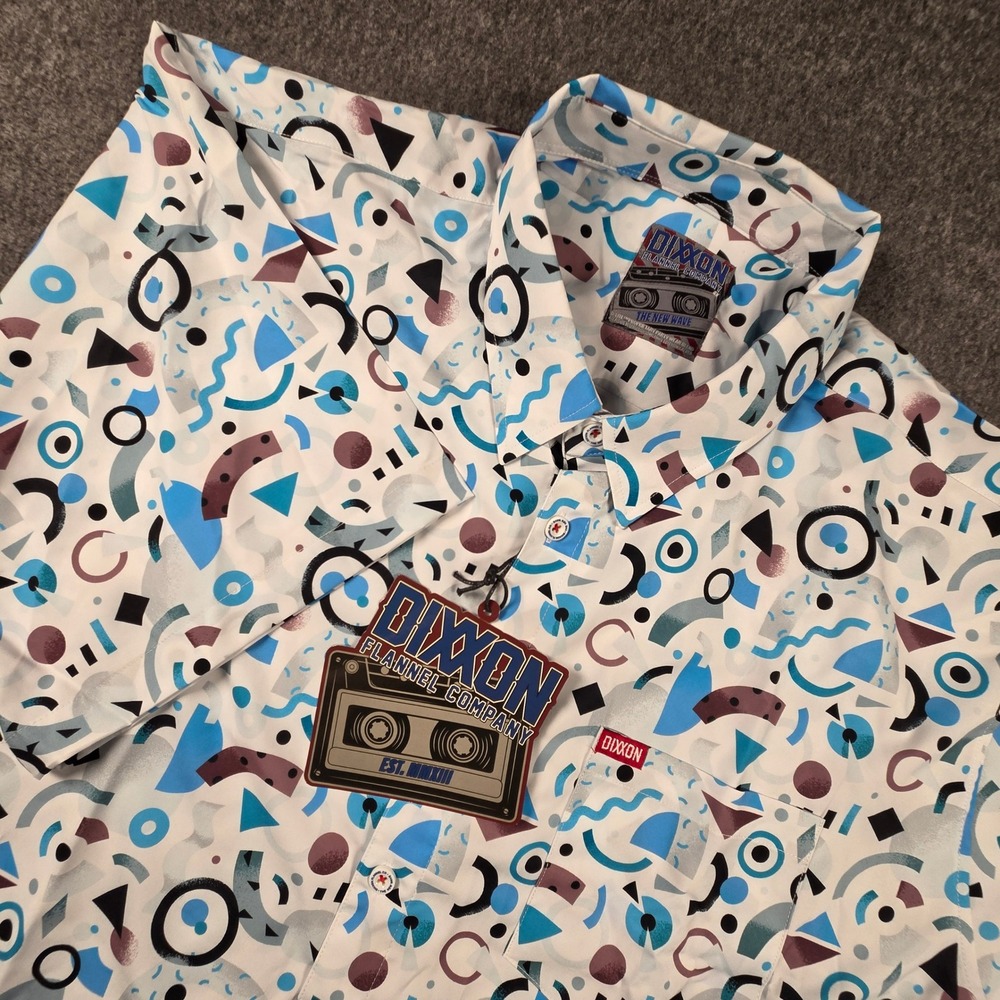Dixxon Flannel Co The New Wave Short Sleeve Button Down Shirt Mens 4XL NEW